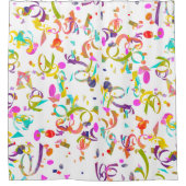Colorful Confetti Toss Artwork Douchegordijn (Voorkant)