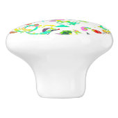 Colorful Confetti Toss Artwork Keramische Knop (Zijkant)