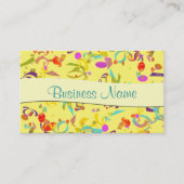 Colorful Confetti Toss Background Event Planner Visitekaartje (Voorkant)
