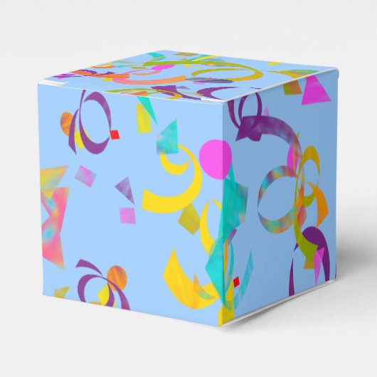 Colorful Confetti Toss Bedankdoosjes (Voorkant Zijde)