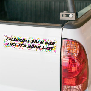 Colorful Confetti Toss Persoonlijk Bericht Bumpersticker