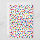 Colorful Confetti Wedding Invitation Kaart (Achterkant)