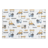 Colorful Construction Trucks Patroon Kussensloop (Achterkant)