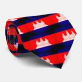 Colorful Contrast Cambodjaanse vlag Stropdas (Opgerold)