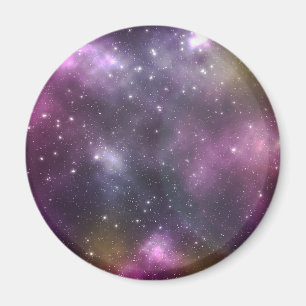Colorful Cool Nebula and Stars in Space Magneet