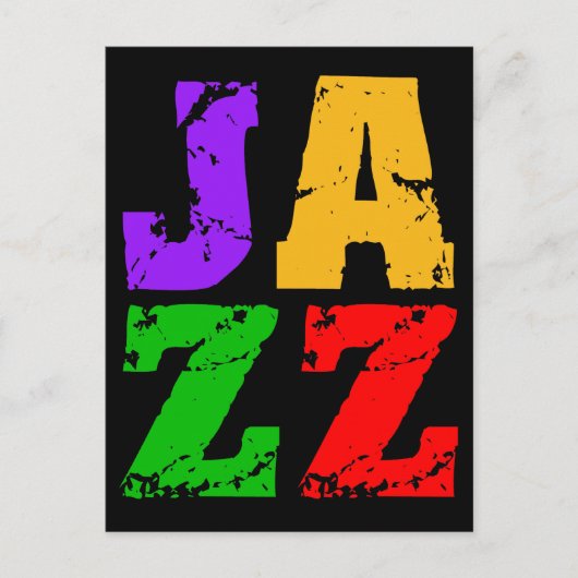 Colorful coole jazz briefkaart (Voorkant)