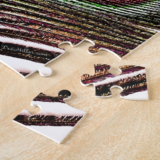 Colorful Copper Peacock Feather Legpuzzel (Zijkant)