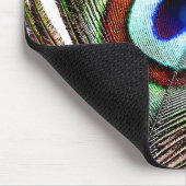 Colorful Copper Peacock Feather Muismat (Hoek)