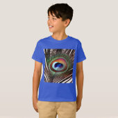 Colorful Copper Peacock Feather T-shirt (Voorkant volledig)