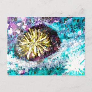 Colorful Coral Reef Zee Urchin Briefkaart