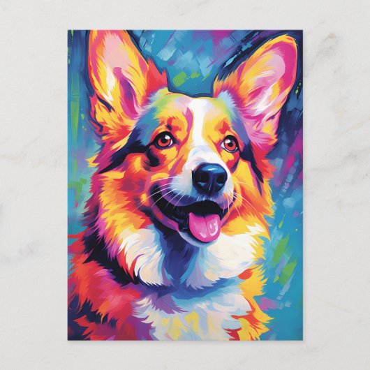 Colorful Corgi Briefkaart (Voorkant)