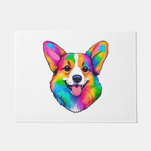 Colorful Corgi Deurmat (Voorkant)