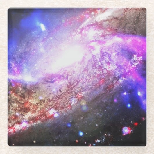 Colorful Cosmos Glazen Onderzetter (Voorkant)