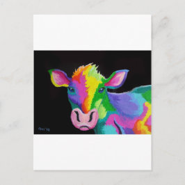 Colorful Cow Briefkaart