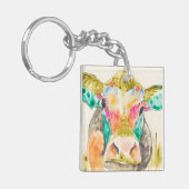 Colorful Cow-ontwerp Sleutelhanger (Voorkant Links)