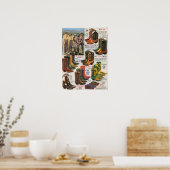 Colorful Cowboy Boots 1950 Poster (Keuken)