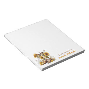 Colorful Cowgirl Boots and Sunflowers Notitieblok