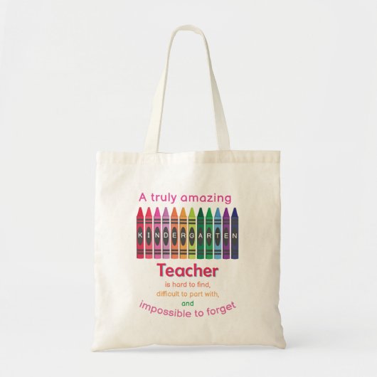 Colorful Crayon/Kindergarten Onderwijser Tote Bag (Voorkant)