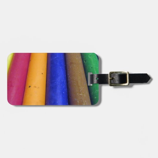 Colorful Crayons Bagagelabel (Voorkant horizontaal)