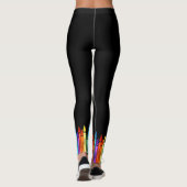 Colorful Crayons op zwart Leggings (Achterkant)