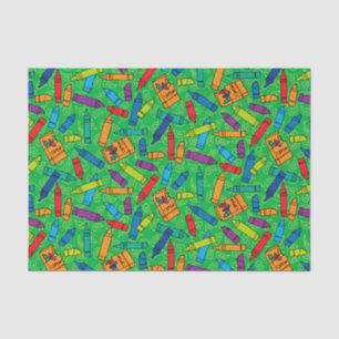 Colorful Crayons Tissuepapier