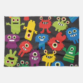 Colorful Crazy Fun Monsters Creattern Theedoek