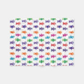 Colorful Crazy Robots Cozy Kinder Fleece Deken (Voorkant (Horizontaal))