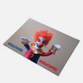 Colorful Creepy Scary Clown Deurmat (Schuin)