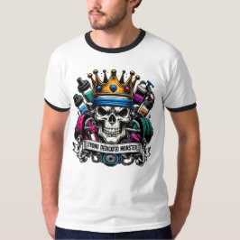Colorful Crowned Gym Monster King Fitness Art T-shirt
