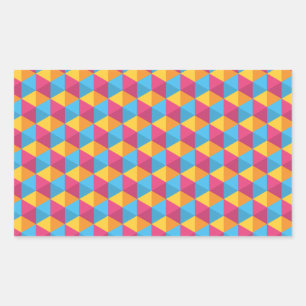 Colorful Cube Pattern Rechthoekige Sticker