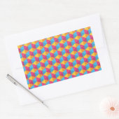 Colorful Cube Pattern Rechthoekige Sticker (Envelop)