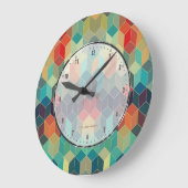 Colorful Cubes Geometric Pattern Grote Klok (Hoek)