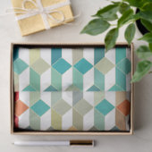 Colorful Cubes Modern Geometric Pattern Tissuepapier (Geschenk)
