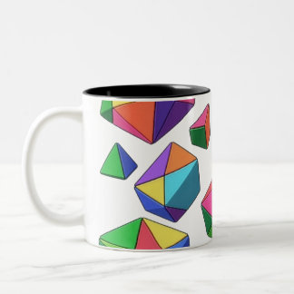 Colorful Cubes Tweekleurige Koffiemok