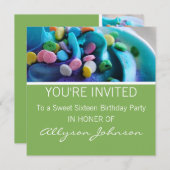 Colorful Cupcake Birthday-uitnodigingen Kaart (Voorkant / Achterkant)