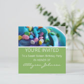 Colorful Cupcake Birthday-uitnodigingen Kaart (Staand voorkant)