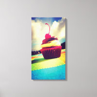 Colorful Cupcake met Cherry op top