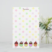Colorful Cupcakes Briefpapier (Staand voorkant)