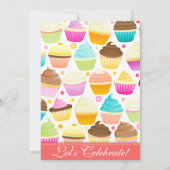 Colorful Cupcakes Kaart (Achterkant)