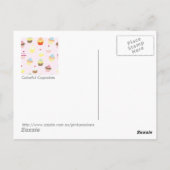 Colorful Cupcakes Patroon Briefkaart (Achterkant)