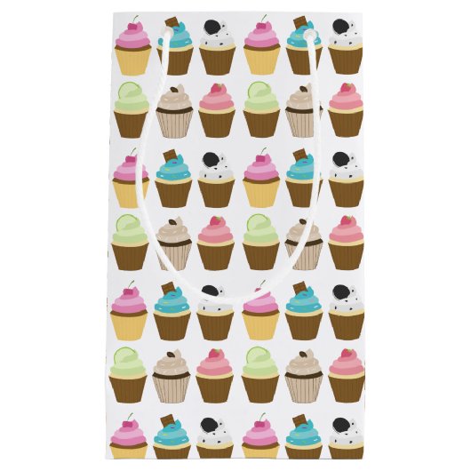Colorful Cupcakes Patroon Klein Cadeauzakje (Voorkant)