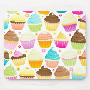 Colorful Cupcakes (wit) Muismat