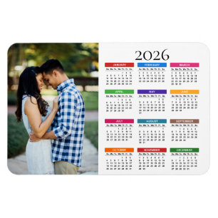 Colorful Custom 2023 Photo Calendar Magneet