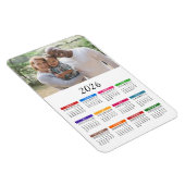 Colorful Custom 2023 Photo Calendar Magnet Magneet (Rechterzijde)