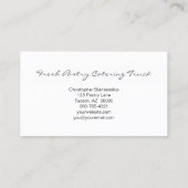 Colorful Custom Pastry Afbeelding Baker Foto Visitekaartje (Achterkant)