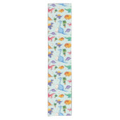 Colorful Cute Dinosaur Pattern Korte Tafelloper (Voorkant)