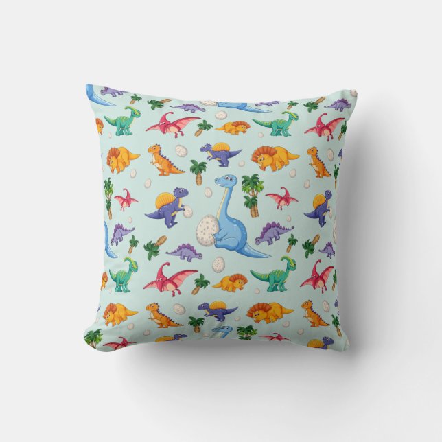 Colorful Cute Dinosaur Pattern Kussen (Voorkant)