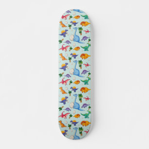 Colorful Cute Dinosaur Pattern Skateboard
