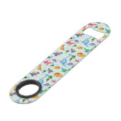 Colorful Cute Dinosaur Pattern Speed Flessenopener (Achterkant Gekanteld)