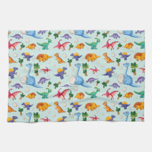 Colorful Cute Dinosaur Pattern Theedoek